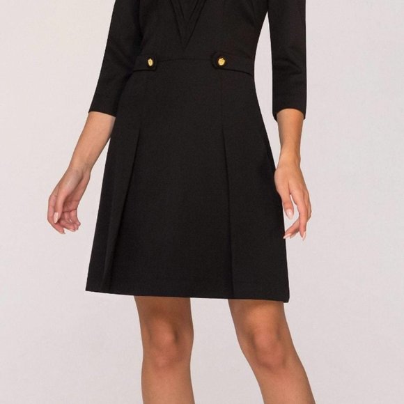 BLM188 Black A-Line Mini Dress by Tavroska - Picture 2 of 2